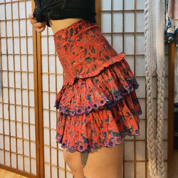 Isabel marant etoile ruffled cotton floral skirt - Picture 2 of 4